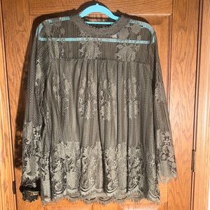 Beautiful olive green lace